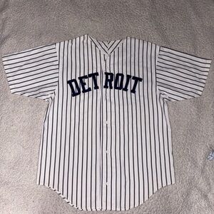 VINTAGE Detroit Pinstripe Jersey - Black and White